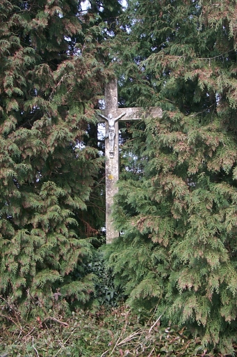 Croix de chemin, route départementale 65 ; près de la Gourdelais (Campel fusionnée en Val d'Anast en 2017)