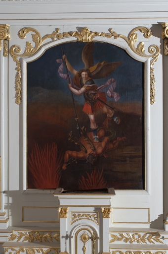 Tableau d'autel : Saint Michel terrassant le dragon