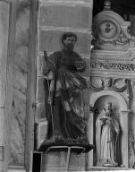 Statue (d'applique, grandeur nature) : saint Paul, église paroissiale Saint-Caradec (Saint-Caradec-Trégomel)