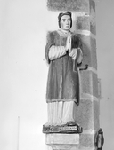 Statue (d'applique, petite nature) : saint Etienne, chapelle Sainte-Anne (Cléguérec)
