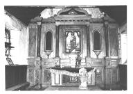 Autel, retable, tabernacle (maître-autel, retable architecturé), chapelle Saint-Etienne, l'Ormeau (Guignen)