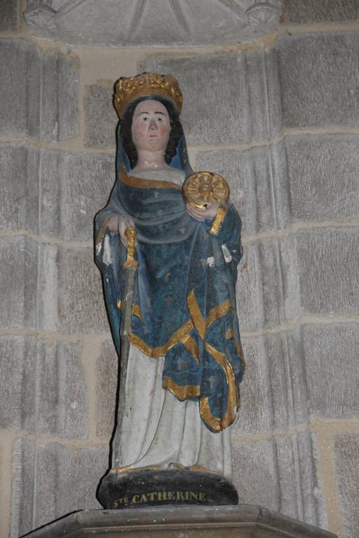 Statue : sainte Catherine d'Alexandrie, église paroissiale Notre-Dame et Saint-Michel (Quimperlé)