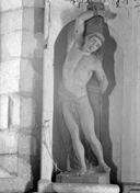 Statue (2, d'applique, petite nature, en pendant) : saint Isidore, saint Sébastien, église paroissiale Saint-Pierre-es-Liens (Plescop)