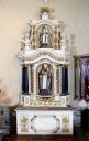 Ensemble de l'autel de saint Aignan : autel, retable, gradin d'autel, 2 degrés d'autel