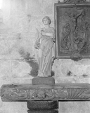 Statue (d'applique, demi-nature) : sainte Apolline, église paroissiale Saint-Ronan (Locronan)