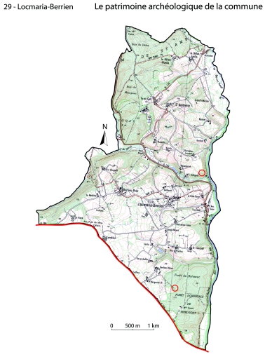 Le patrimoine archéologique de la commune de Locmaria-Berrien (fusionnée en Poullaouen en 2019)