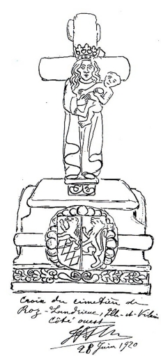 Croix de cimetière, place de l'Eglise (Roz-Landrieux)