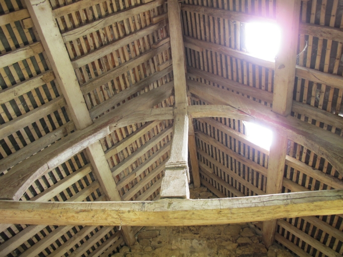 Charpente de la chapelle du château de La Villette (Saint-Brice-en-Coglès fusionnée en Maen Roch en 2017)