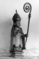 Statue de procession (statuette) : saint Corentin, église paroissiale Saint Corentin (Glomel)
