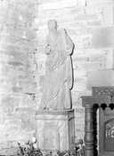Statue (petite nature) : Vierge à l'Enfant, chapelle Notre-Dame de Poulran (Priziac)