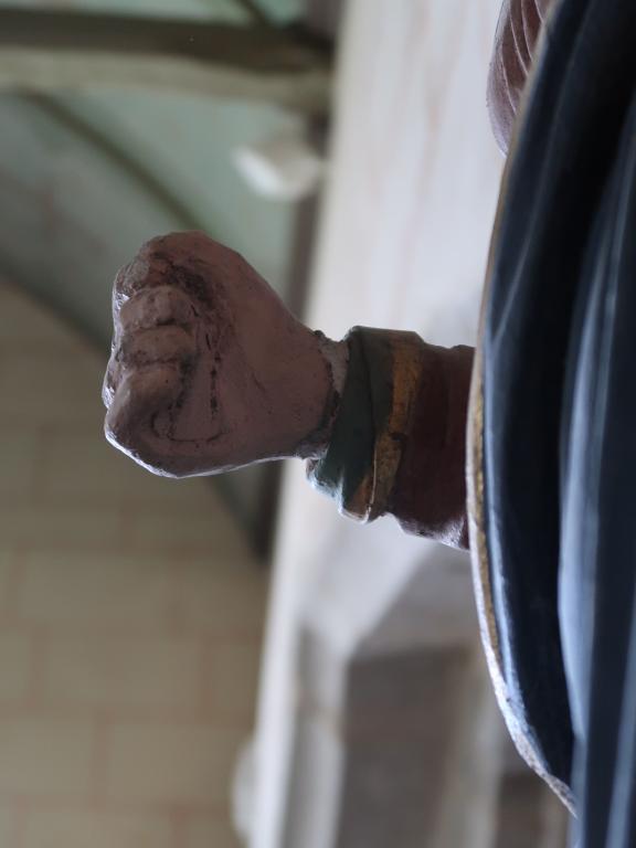 Statue : sainte Catherine d'Alexandrie, église paroissiale Saint-Agapit (Plouégat-Guérand)