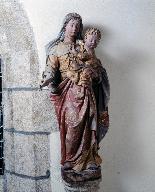 Statue (petite nature) : Vierge à l'Enfant dite Notre-Dame de Grâces, chapelle Saint-Albaud (Berné)