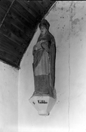 Statue (petite nature, d'applique) : saint Gildas, chapelle Saint Gildas (Maël-Pestivien)