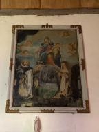Tableau : donation du rosaire, chapelle Saint Isidore, le Bas Trézon (Monteneuf)