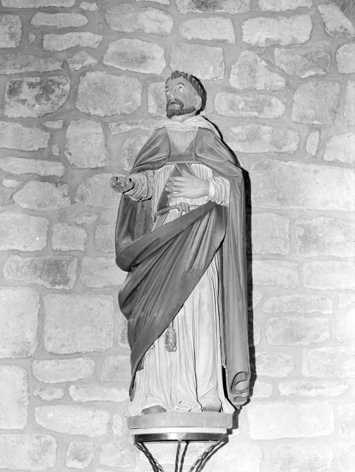 Statue (d'applique, grandeur nature) : saint Gilles, église paroissiale Saint-Tugdual (Saint-Tugdual)
