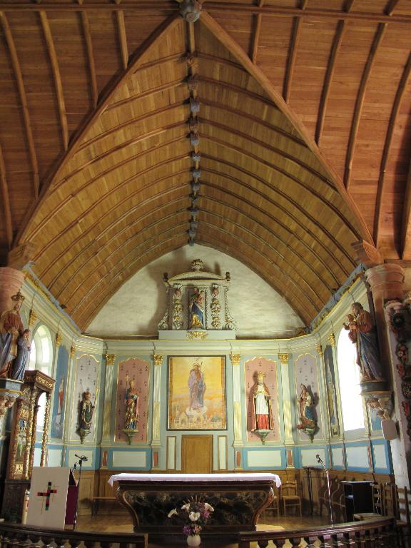 Retable, tableau (retable à ailes), église paroissiale Saint-Barnabé (Langoëlan)