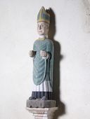 Statue 2 : Saint évêque, chapelle Saint-Sébastien (Sérent)