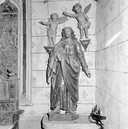 Statue (grandeur nature, d'applique) : saint Joseph, chapelle Notre-Dame-de-Bonne-Nouvelle (Cast)