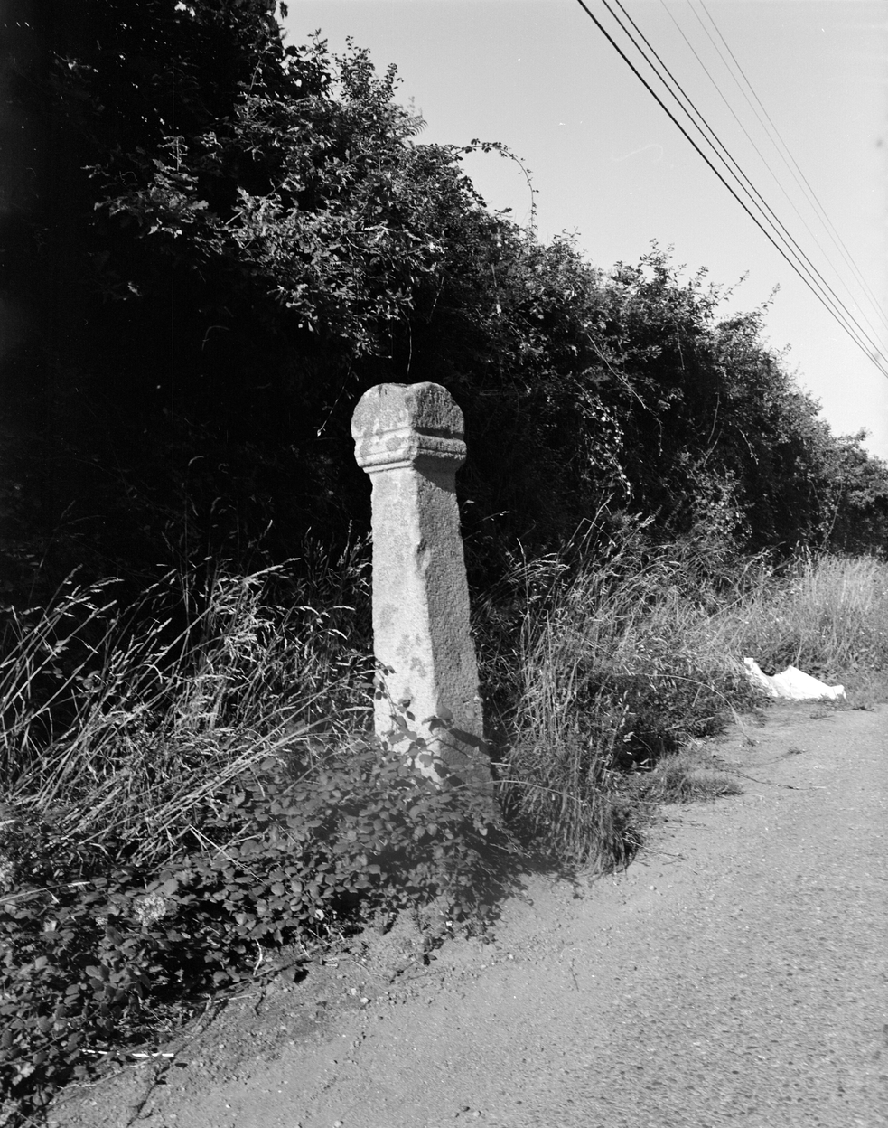 Borne routière, sur la R.D. 15 (Pontrieux)