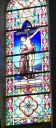 Verrière à personnages de la baie 0 : Déposition du Christ par François d'Assise