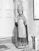 Statue (d'applique, petite nature) : saint Bède, église paroissiale Saint-Pierre, Saint-Paul (Malguénac)