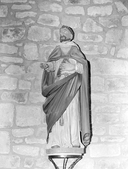 Statue (d'applique, grandeur nature) : saint Gilles, église paroissiale Saint-Tugdual (Saint-Tugdual)