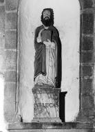 Statue (petite nature, d'applique) : saint Lucas, chapelle Notre-Dame, Kerluan (Châteaulin)