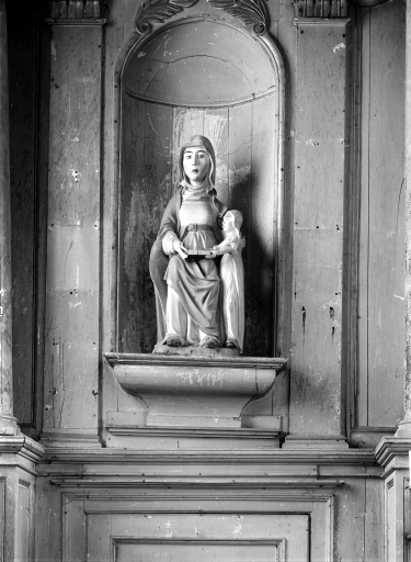 Groupe sculpté : Education de la Vierge