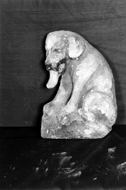 Groupe sculpté (d'applique) : châsse de saint Hubert, chapelle Saint Gildas (Maël-Pestivien)