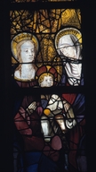 Verrière à personnages de la baie 9 : Sainte Famille, église Saint-Armel (Ploërmel)
