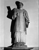 Statues (2, d' applique, grandeur nature) : saint Idunet, saint Luc, église paroissiale Saint-Idunet (Châteaulin)