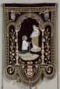 Bannière de procession paroissiale : Bienheureux Louis-Marie Grignion de Montfort, Saint Jean-Baptiste