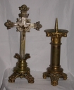 Garniture d'autel 2 : croix et 6 chandeliers