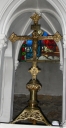 Garniture d'autel : 6 chandeliers et croix d'autel