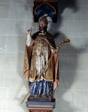 Statue, socle, dais (grandeur nature) : saint Augustin