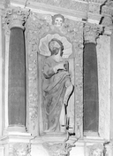 Statue (petite nature, d'applique) : saint Alexis, chapelle Saint-Michel (Ploërdut)