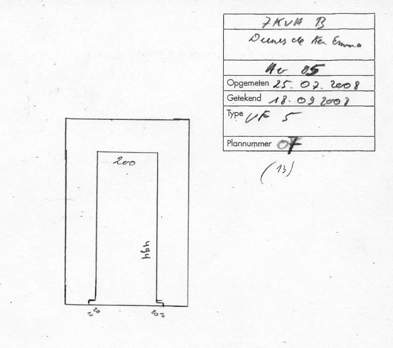 Bunker-abri-garage de type VF 5a pour un canon antichar, pointe d’Enez-Vihan, Dunes de Keremma (Tréflez)