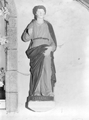 Statue (grandeur nature) : saint Eugène, chapelle Saint Melaine (Lanvénégen)
