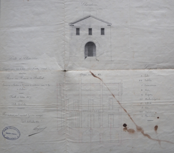 Maison : ancien bâtiment des Ponts-et-Chaussées, la Corderie (île de Bréhat)
