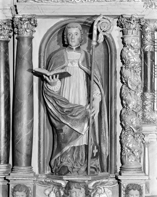 Statue : Saint Mélec, chapelle Saint-Mélec (Lanouée fusionnée en Forges de Lanouée en 2019)