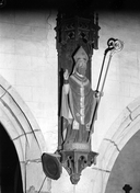 Statue (petite nature) : saint Vennec, église paroissiale Notre-Dame-de-Lorette (Roudouallec)