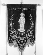 Bannière de procession : saint Aubin, chapelle Saint-Aubin (Pont-Scorff)