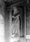 Statue (2, d'applique, grandeur nature) : sainte Anne, saint Joachim, chapelle Sainte-Anne (Bulat-Pestivien)