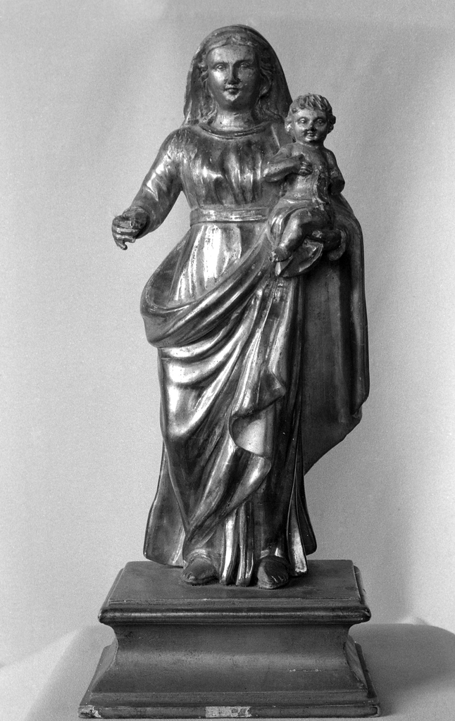 Statue (statuette) : Vierge à l'Enfant, église paroissiale Saint-Pierre-Saint-Paul (Lignol)