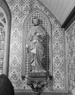 Statue (grandeur nature) : saint Pierre, chapelle Saint-Aubin (Pont-Scorff)