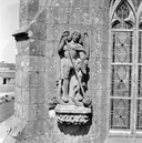 Statue (petite nature, d'applique) : saint Michel, église paroissiale Saint-Milliau (Plonévez-Porzay)