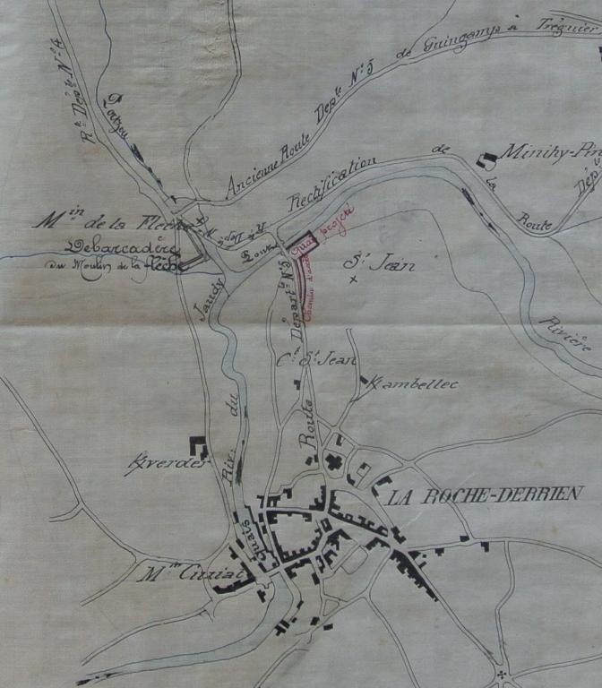 Les quais, cales, embarcadères et ponts sur la commune de La Roche-Derrien (fusionnée en La Roche-Jaudy en 2019)