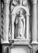 Statue (d'applique, petite nature) : saint Guenael, église paroissiale Saint-Caradec (Saint-Caradec-Trégomel)