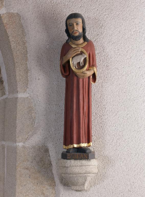 Statue : Saint Jean-Baptiste, chapelle Saint-Barthélemy (Pleucadeuc)