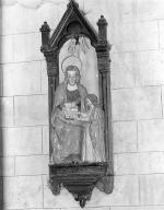 Groupe sculpté (d'applique) : Education de la Vierge, église Saint-Mélar (Meilars)